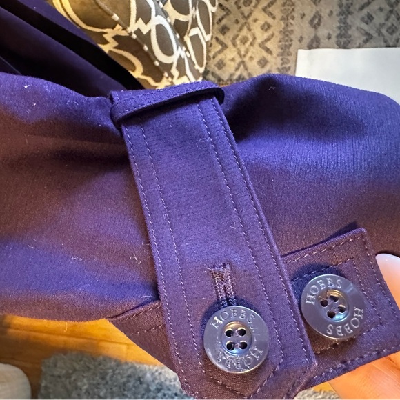 Hobbs London Saskia Purple Trench Coat Size US 6. Pre-owned. - Picture 6 of 14